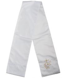 image:Image Křestní rouška pro dospělé - holubice a myrta