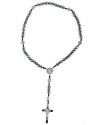 image:Image Růženec hematit, medailka a kříž Benedikt černý