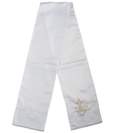 image:Image Křestní rouška pro dospělé -  holubice a džbán