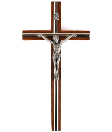 image:Image Kříž na zeď tmavé dřevo 20 cm