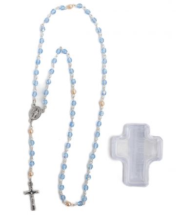 image:Image Růženec v krabičce, dětský, blankytně modrý