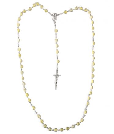 image:Image Růženec žlutý průhledný korálek