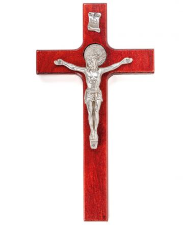 image:Image Kříž na zeď - višeň, medailka Benedikt, 22 cm