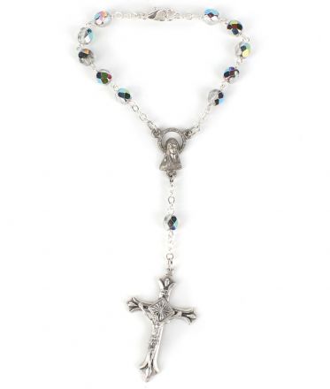 image:Image Růženec desátek s karabinkou - leštěné perly