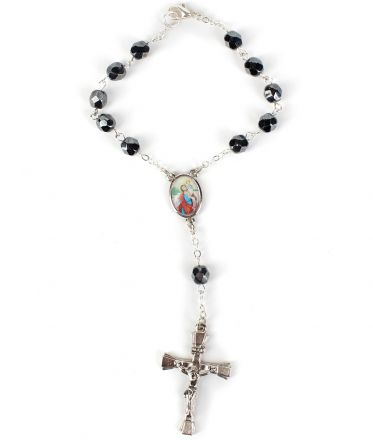 image:Image Růženec desátek s karabinkou - leštěné perly