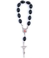 image:Image Desátek sv. Kryštof + Srdce Ježíšovo, černý se zapínáním,