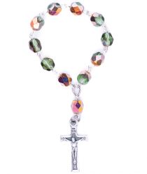 image:Image Růženec desátek, oranžovo-zelený s kovovým leskem