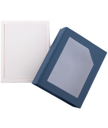 image:Image Krabička na šperky papírová tmavě modrá s průhledem