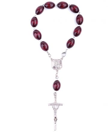 image:Image Desátek sv. Kryštof + Srdce Ježíšovo, vínový se zapínáním,