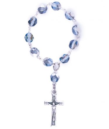 image:Image Růženec desátek, barva stříbrnomodrá s kovovými odlesky