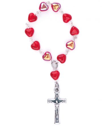 image:Image Růženec desátek, kovově červené srdce