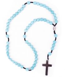 image:Image Růženec howlit tyrkysový, medailka Panna Maria, kříž hematit