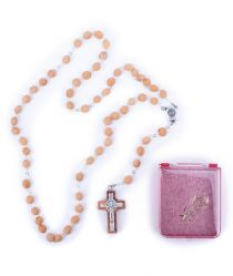 image:Image Růženec v krabičce, pecka višeň, voda Fatima, kříž sv. Benedikta