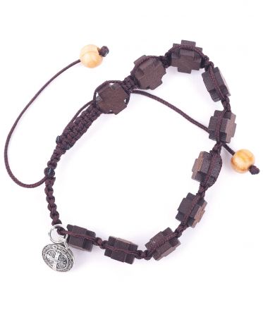 image:Image Náramek desátek dřevěný, drhaný, tmavě hnědý