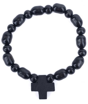 image:Image Náramek desátek, dřevěný, černý