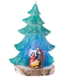 image:Image Svíce stromek se Svatou rodinou 23 cm