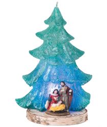 Svíce stromek se Svatou rodinou 23 cm image:Image Svíce stromek se Svatou rodinou 23 cm