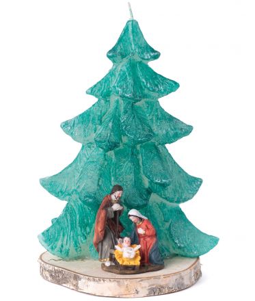 image:Image Svíce stromek se Svatou rodinou 23 cm