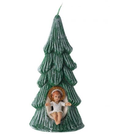 image:Image Svíce stromek s Ježíškem, zelený s vůní, 18 cm