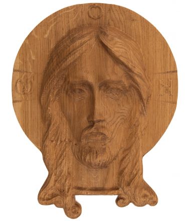 image:Image Ježíš - hlava, dřevo světlý ořech 31cm (3d014)