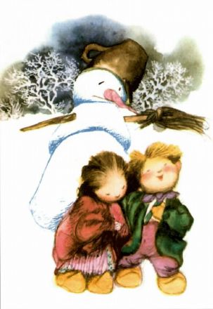 image:Image Květuška, chlapec a sněhulák - přání