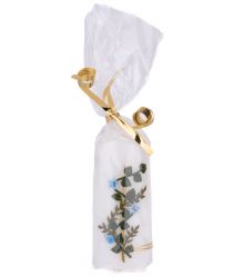 image:Image Svíce zdobená, květy, modrá