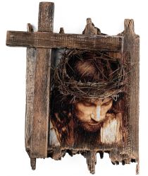 image:Image Obraz na desce - Ježíš s trnovou korunou