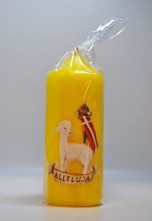 image:Image Svíce velikonoční žlutá - Beránek 12 cm