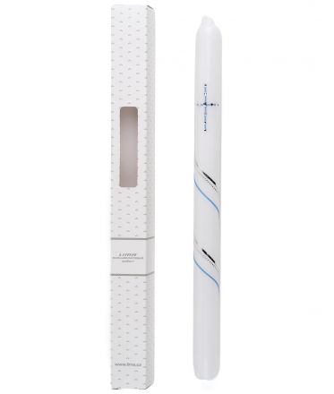 image:Image Křestní svíce se zdobením modro-stříbrné barvy