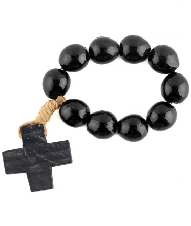 image:Image Růženec desátek malý dřevěný, černý