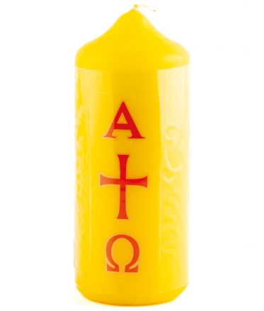 image:Image Svíce velikonoční s potiskem alfa + omega, 12 cm