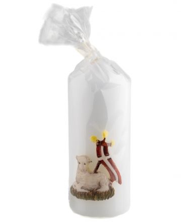 image:Image Svíce velikonoční - Beránek na trávě, 12 cm