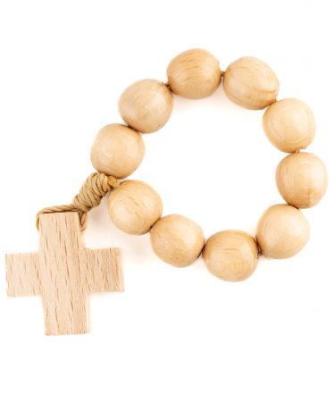 image:Image Růženec desátek malý dřevěný přírodní