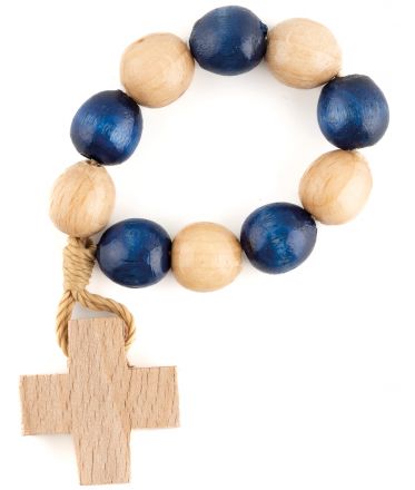 image:Image Růženec desátek malý dřevěný dvoubarevný