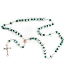 image:Image Růženec řetízkový, zelený korálek s kovovým leskem