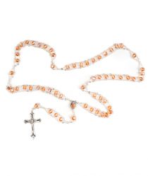 Růženec řetízkový, růžový korálek s kovovým leskem image:Image Růženec řetízkový, růžový korálek s kovovým leskem