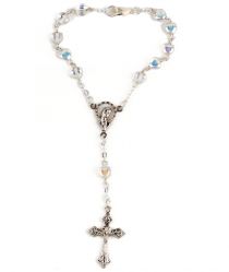 image:Image Růženec desátek, srdce průhledné, kovový lesk, s karabinkou, sv. Kryštof