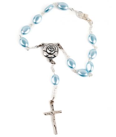 image:Image Růženec desátek, olivka modrá, s karabinkou, sv. Kryštof + růžička