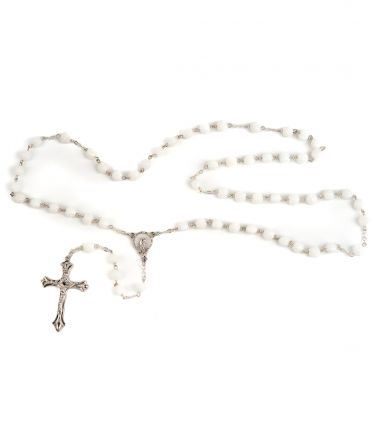 image:Image Růženec, korálek bílá růžička