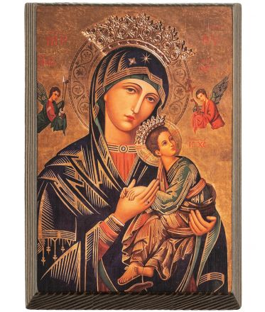 image:Image Ikona Panna Marie Ustavičné pomoci na dřevě