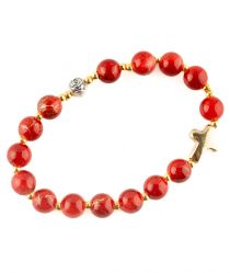 image:Image Náramek desátek, červený žíhaný