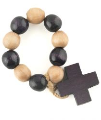 image:Image Růženec desátek malý dřevěný dvoubarevný