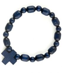 image:Image Náramek desátek, dřevěný, modrý