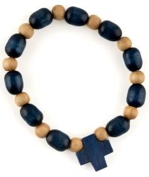 image:Image Náramek desátek, dřevěný, modrý