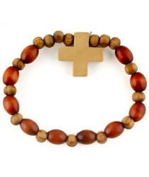 image:Image Náramek desátek, dřevo, oranžová