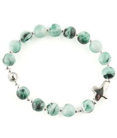 image:Image Náramek desátek,  světle zelený žíhaný