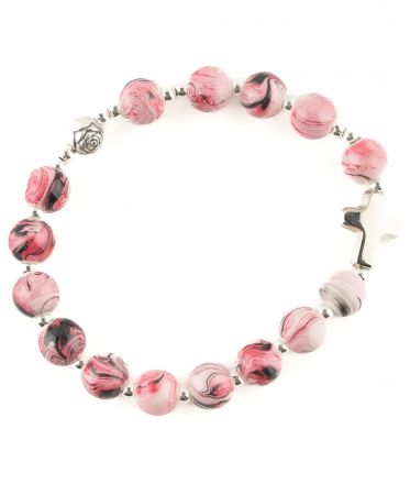 image:Image Náramek desátek, růžový žíhaný