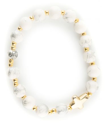 image:Image Náramek desátek, bílý žíhaný