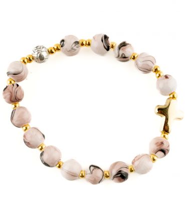 image:Image Náramek desátek, starorůžový žíhaný