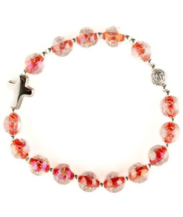 image:Image Náramek desátek, průhledný červeně žíhaný